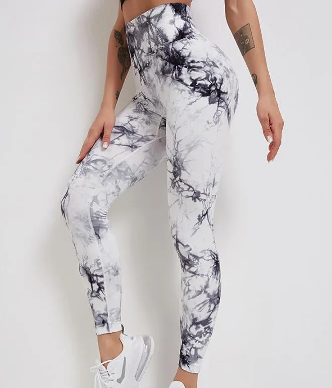 011 New Print Seamless Fitness Bra & Push Up Leggings