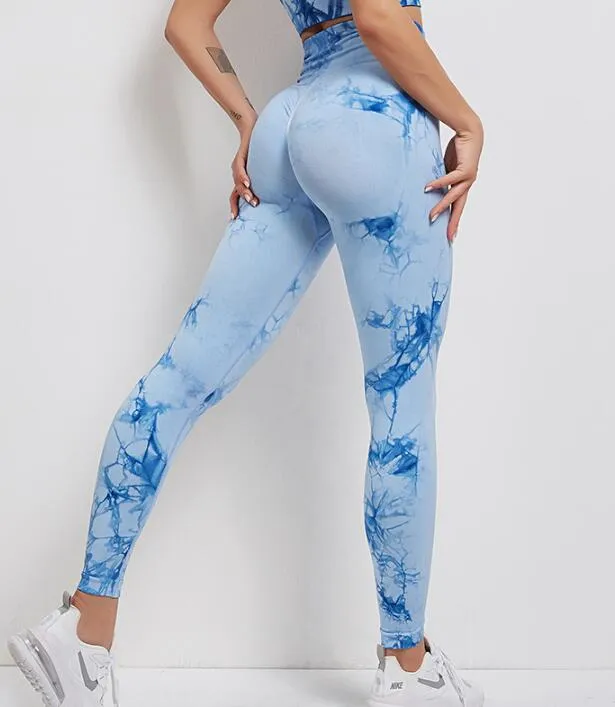 011 New Print Seamless Fitness Bra & Push Up Leggings