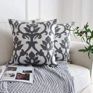 1 Piece Embroidered Geometric Cushion Cover