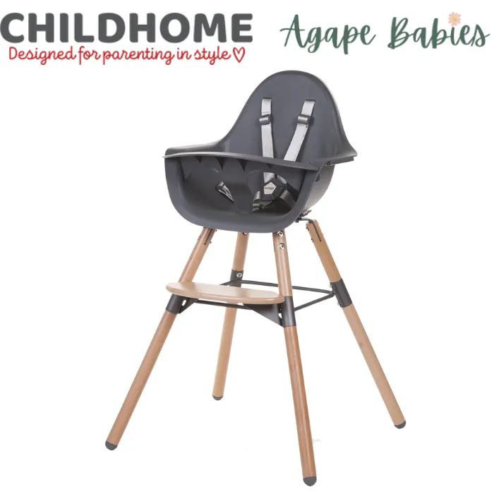 [1 yr local warranty] Childhome Evolu 2 High Chair - Natural Anthracite