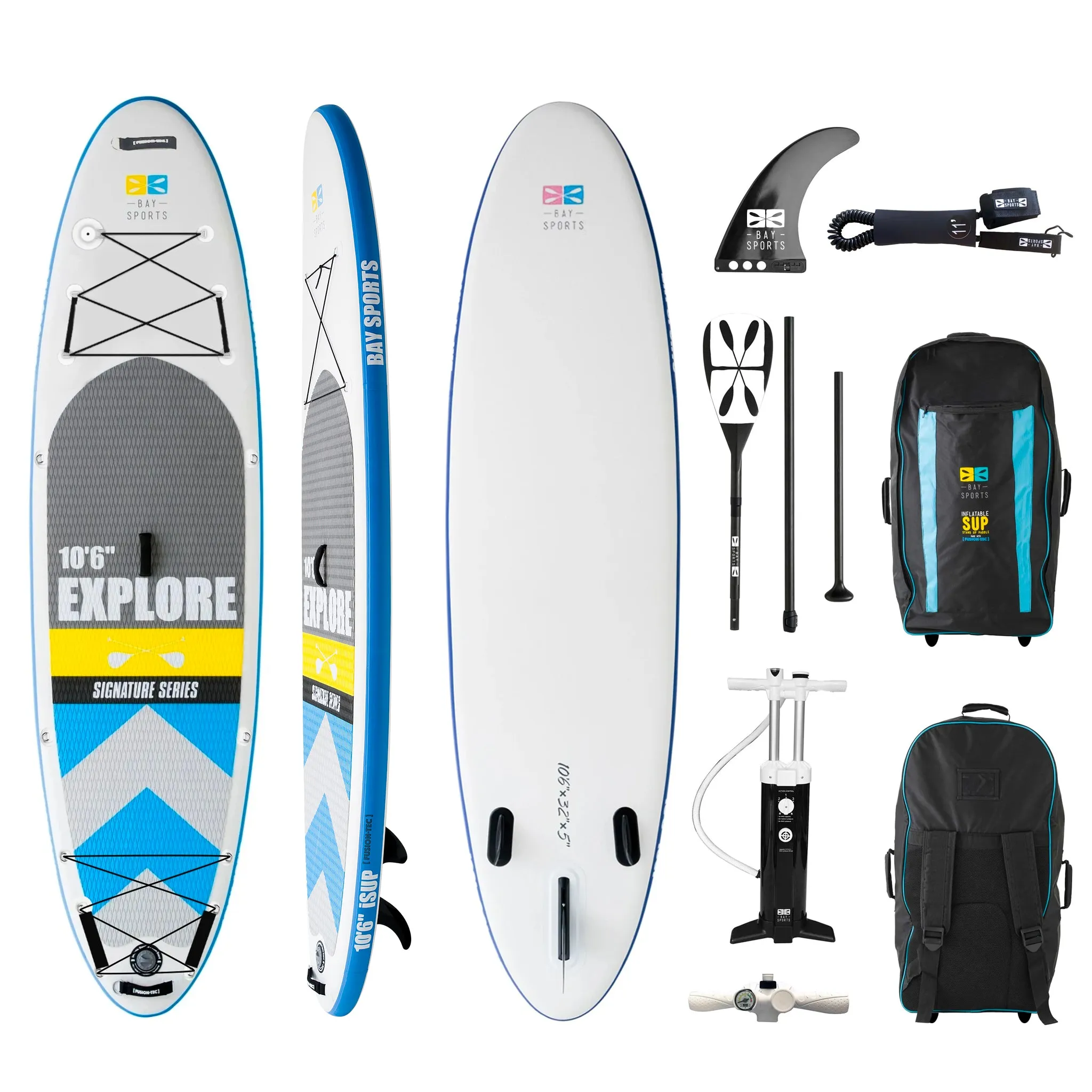 10'6" Explore - Inflatable Stand Up Paddle Board Package