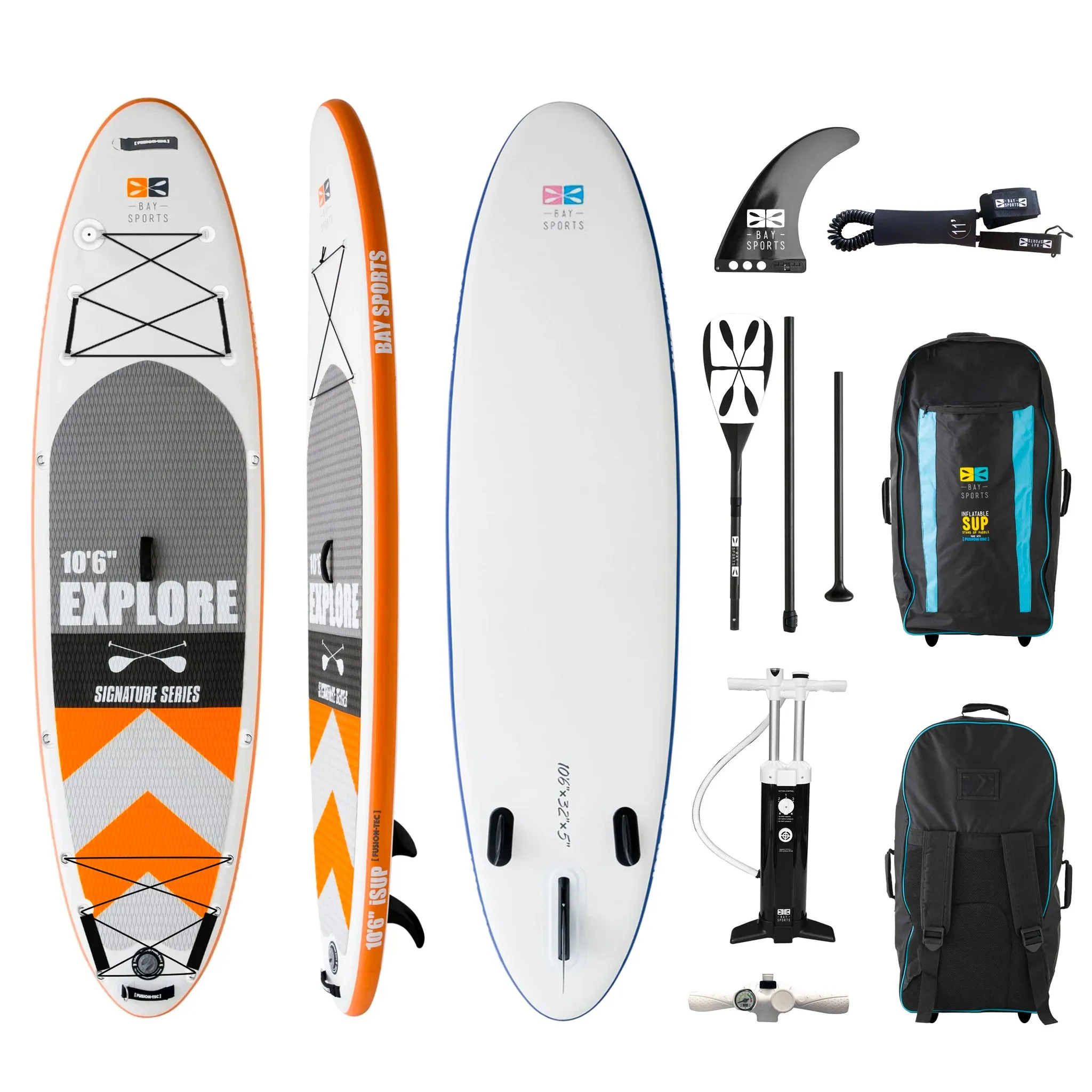 10'6" Explore - Inflatable Stand Up Paddle Board Package