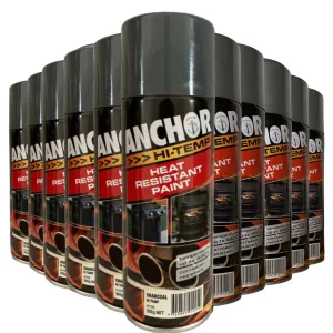 12 Cans | ANCHOR HI TEMP CHARCOAL 300GM | 54168
