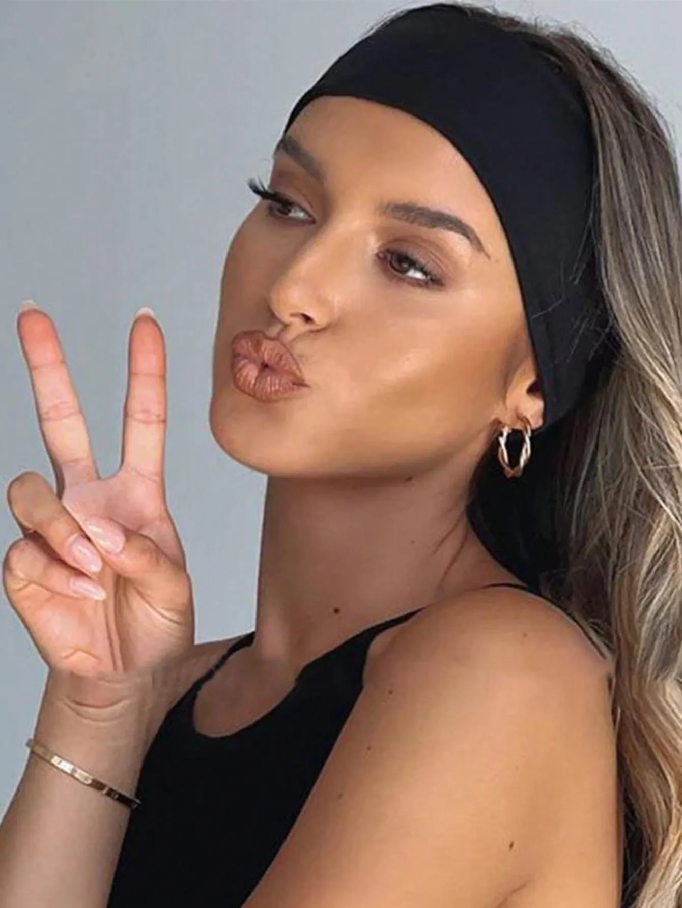1pc Forehead And Tying Hair Casual Sweatband