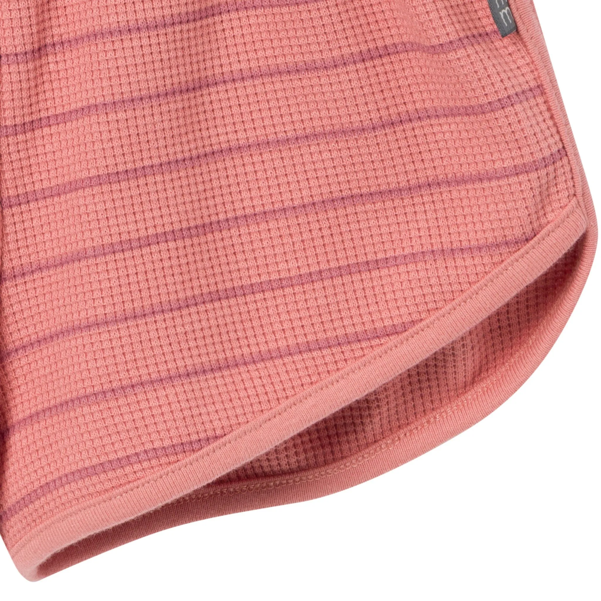 4-Piece Infant & Toddler Girls Rose Stripe Drop Shoulder Tops and Shorts Set