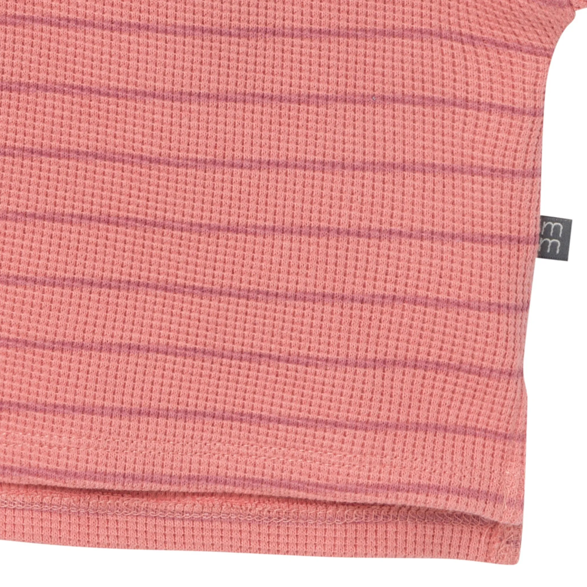 4-Piece Infant & Toddler Girls Rose Stripe Drop Shoulder Tops and Shorts Set