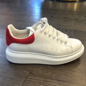 Alexander McQueen White leather Sneaker with Red Suede Back