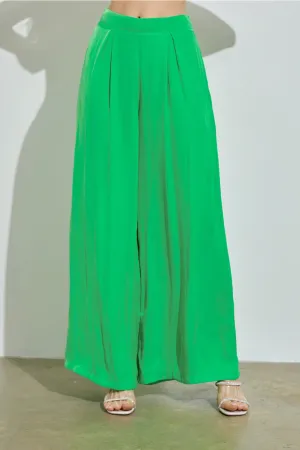 Always Impressing Green Wide-Leg Pants