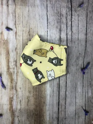 Animal prints woven cotton face masks 4 ply