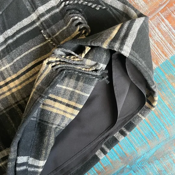 ANTONTO MELANI Plaid Skirt with Fringe