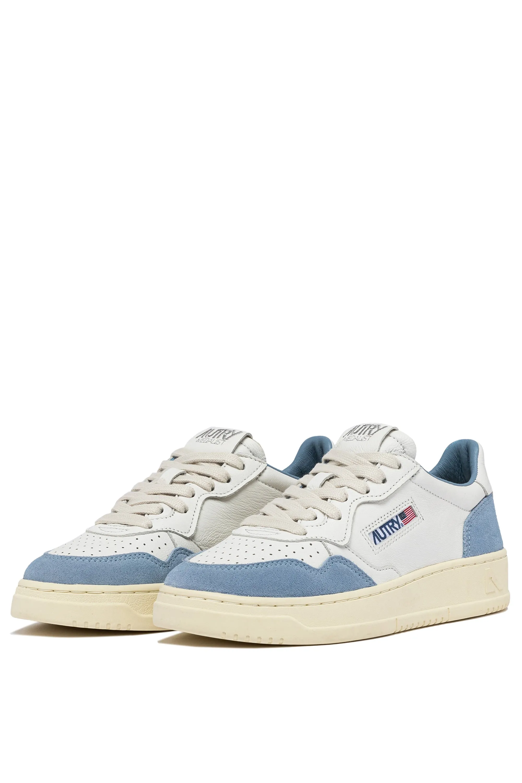 Autry Sneakers Medalist Low Wom Goat Suede Azzurro Donna