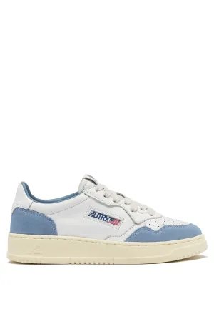 Autry Sneakers Medalist Low Wom Goat Suede Azzurro Donna