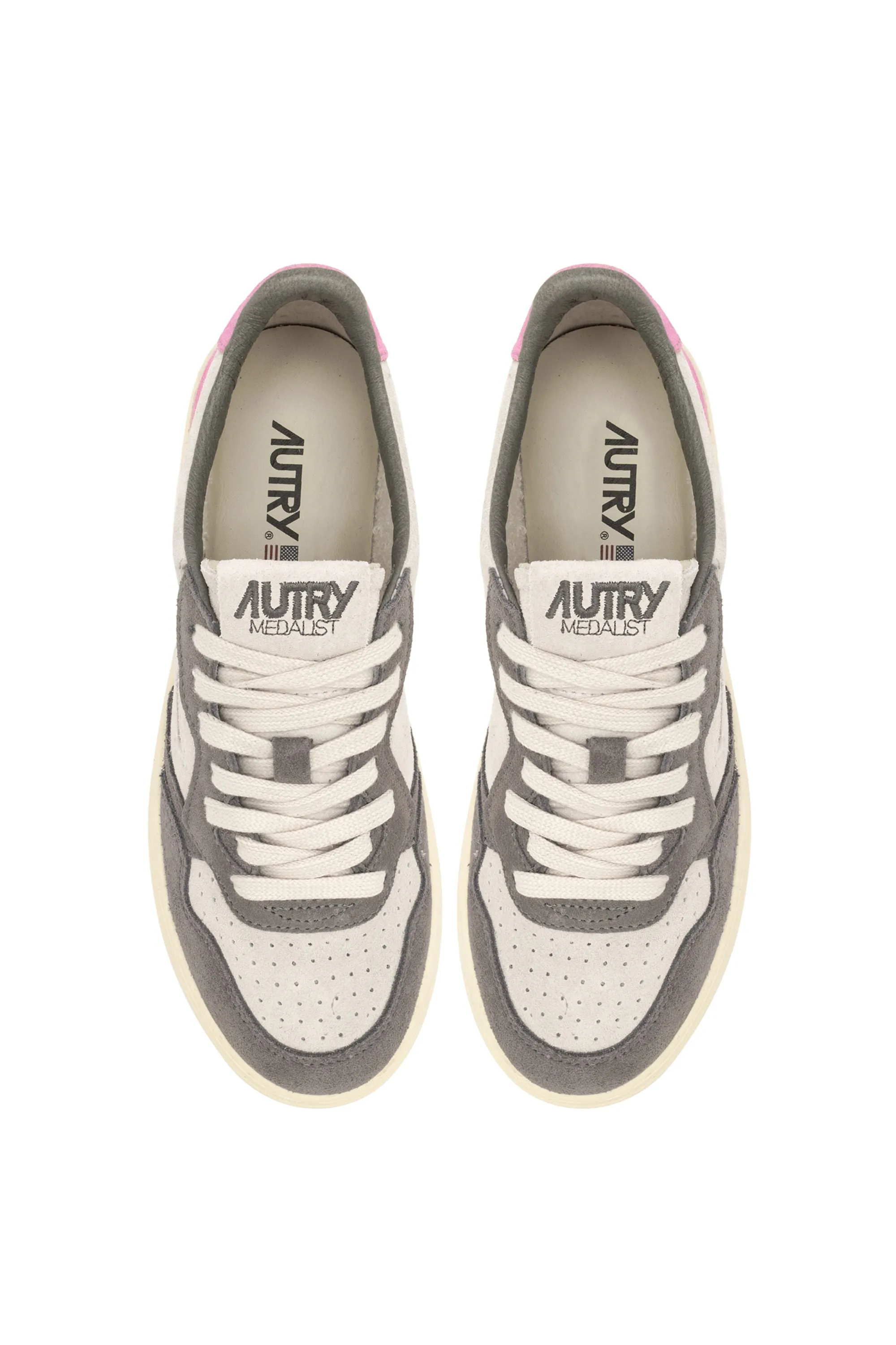 Autry Sneakers Medalist Low Wom Tric Suede Rosa Donna