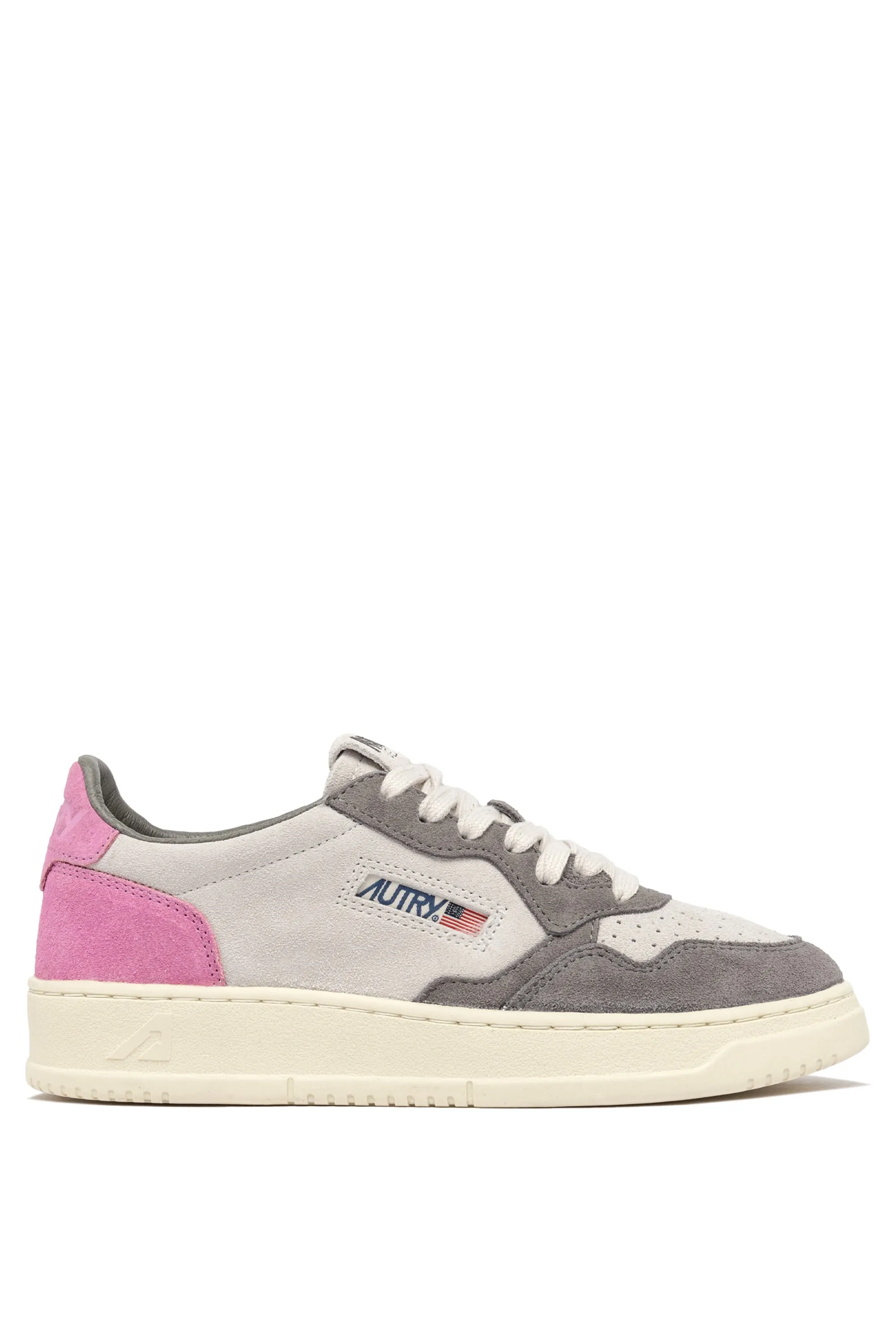 Autry Sneakers Medalist Low Wom Tric Suede Rosa Donna