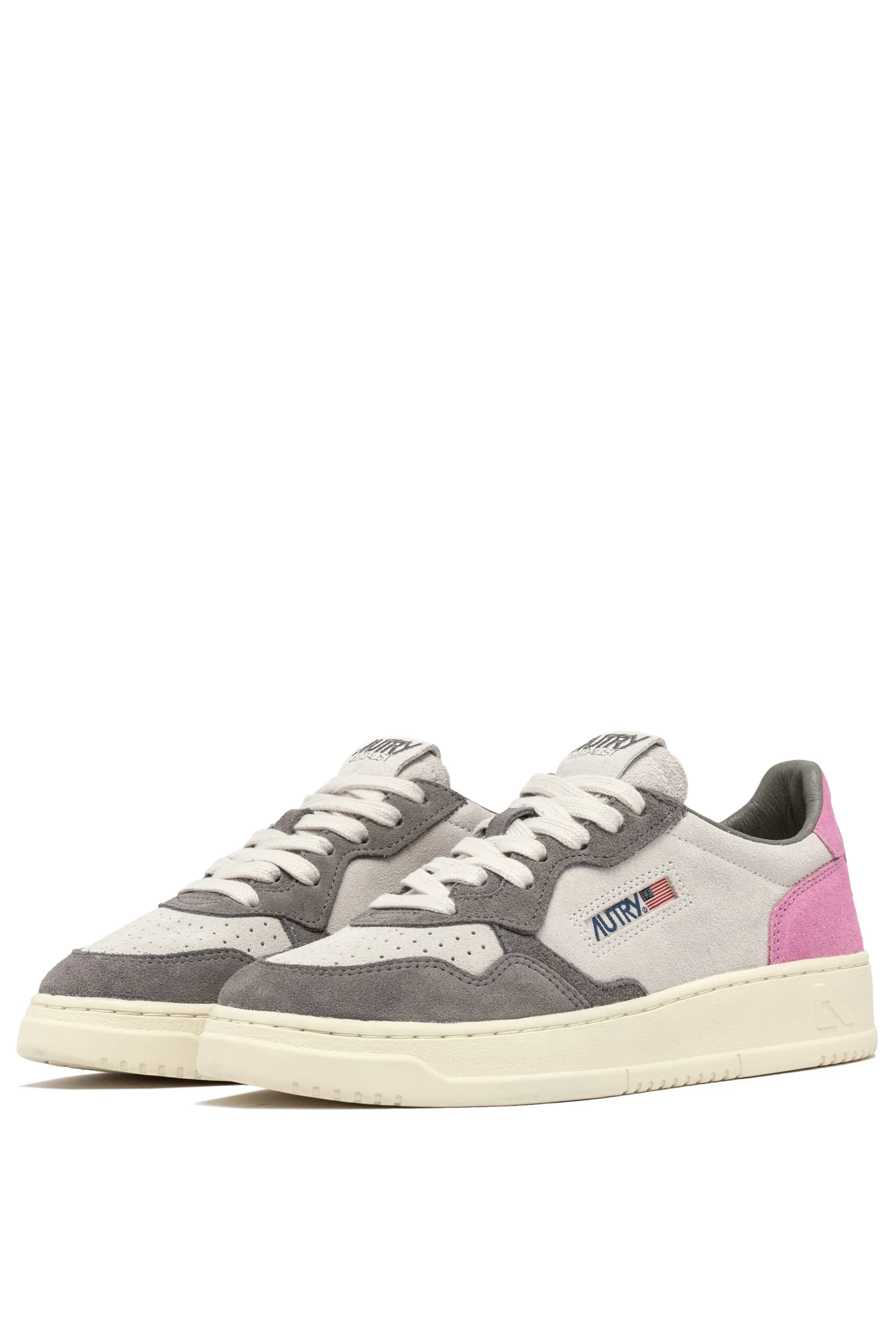 Autry Sneakers Medalist Low Wom Tric Suede Rosa Donna