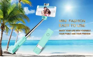 Best Bluetooth Selfie Stick for iPhone X/8/8Plus/7/7Plus/6/6Plus/6s/6s Plus/5S, Galaxy S5/S6/S7/S8, Google, Huawei ect(Blue)