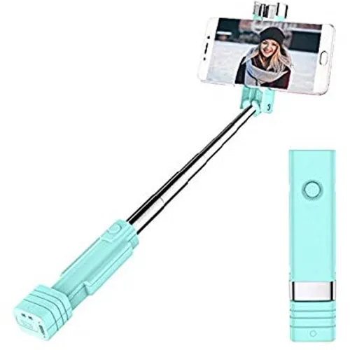 Best Bluetooth Selfie Stick for iPhone X/8/8Plus/7/7Plus/6/6Plus/6s/6s Plus/5S, Galaxy S5/S6/S7/S8, Google, Huawei ect(Blue)