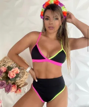 Black Neon Super high waisted