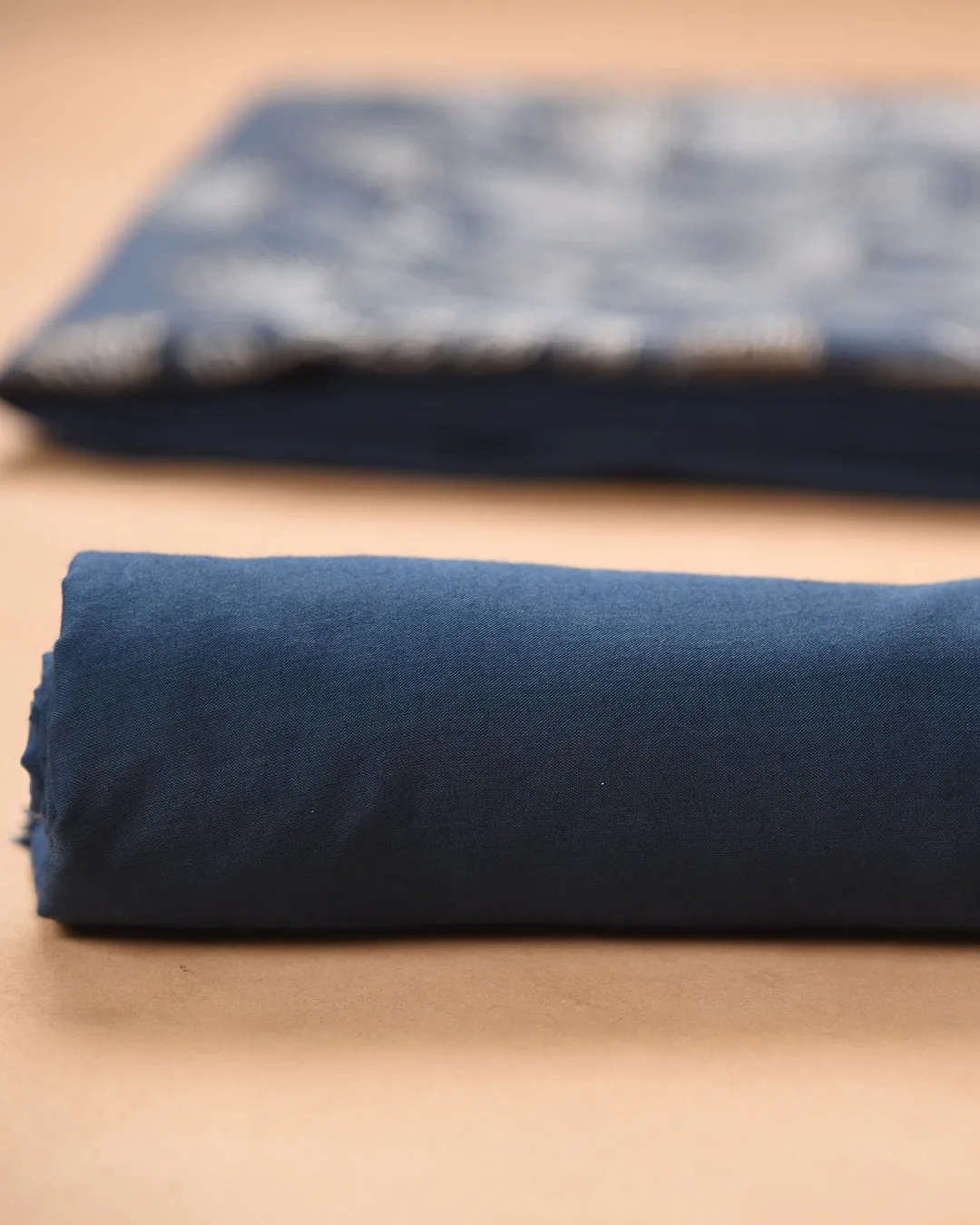 Blue Chanderi Jamdani Woven Unstitched Suit Fabric Set With Chanderi Woven Dupatta