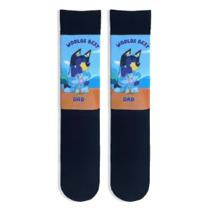 Bluey 'World's Best Dad' Adult Printed Socks