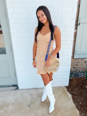 Bodycon Game Day Gingham Dress