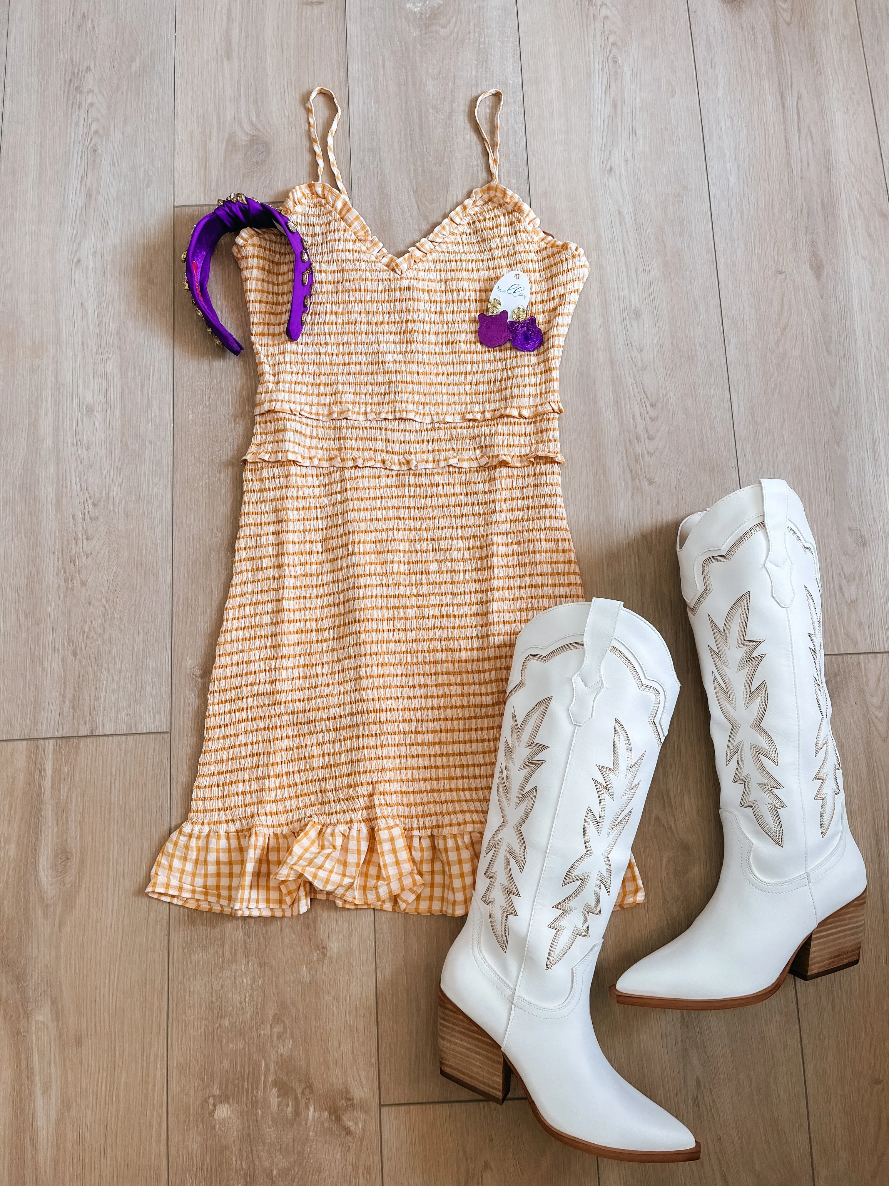 Bodycon Game Day Gingham Dress