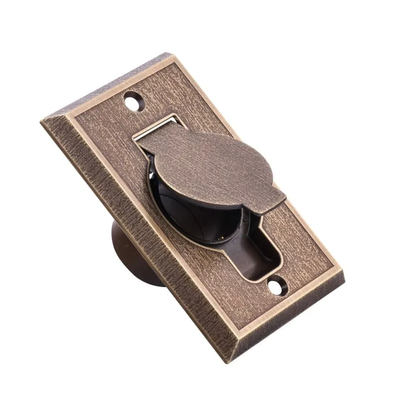 Bronze Metal Central Vacuum Valve Toilet Seat with Door Style for Electrolux