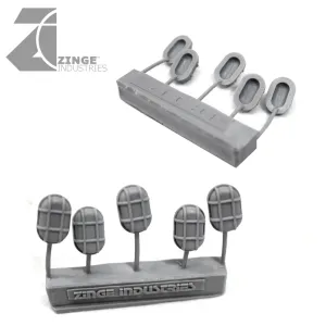 Bulkhead Lights - Sprue of 5 - 15mm Long Axis Oval Bulkhead