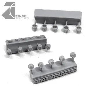 Bulkhead Lights - Sprue of 5 - 5mm Warning Lights