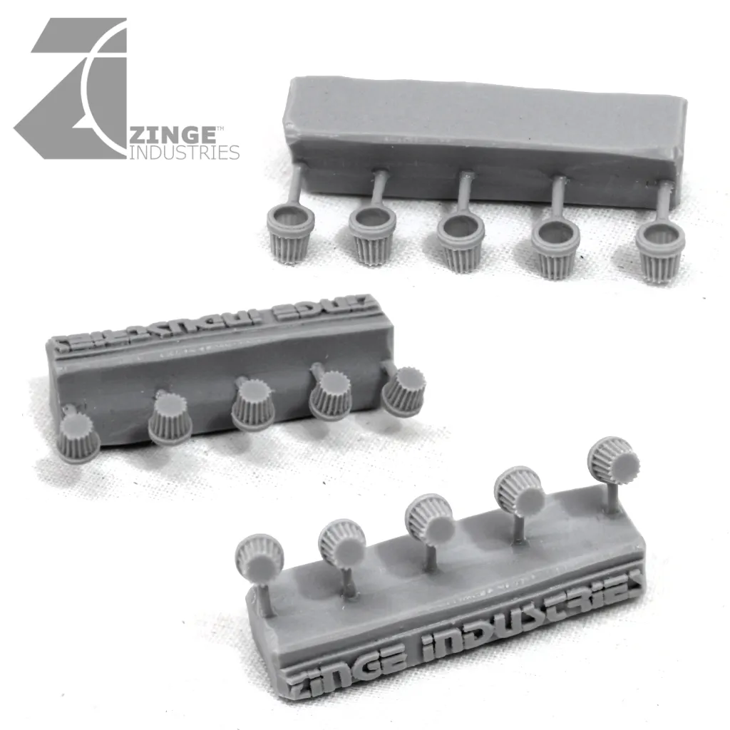 Bulkhead Lights - Sprue of 5 - 5mm Warning Lights