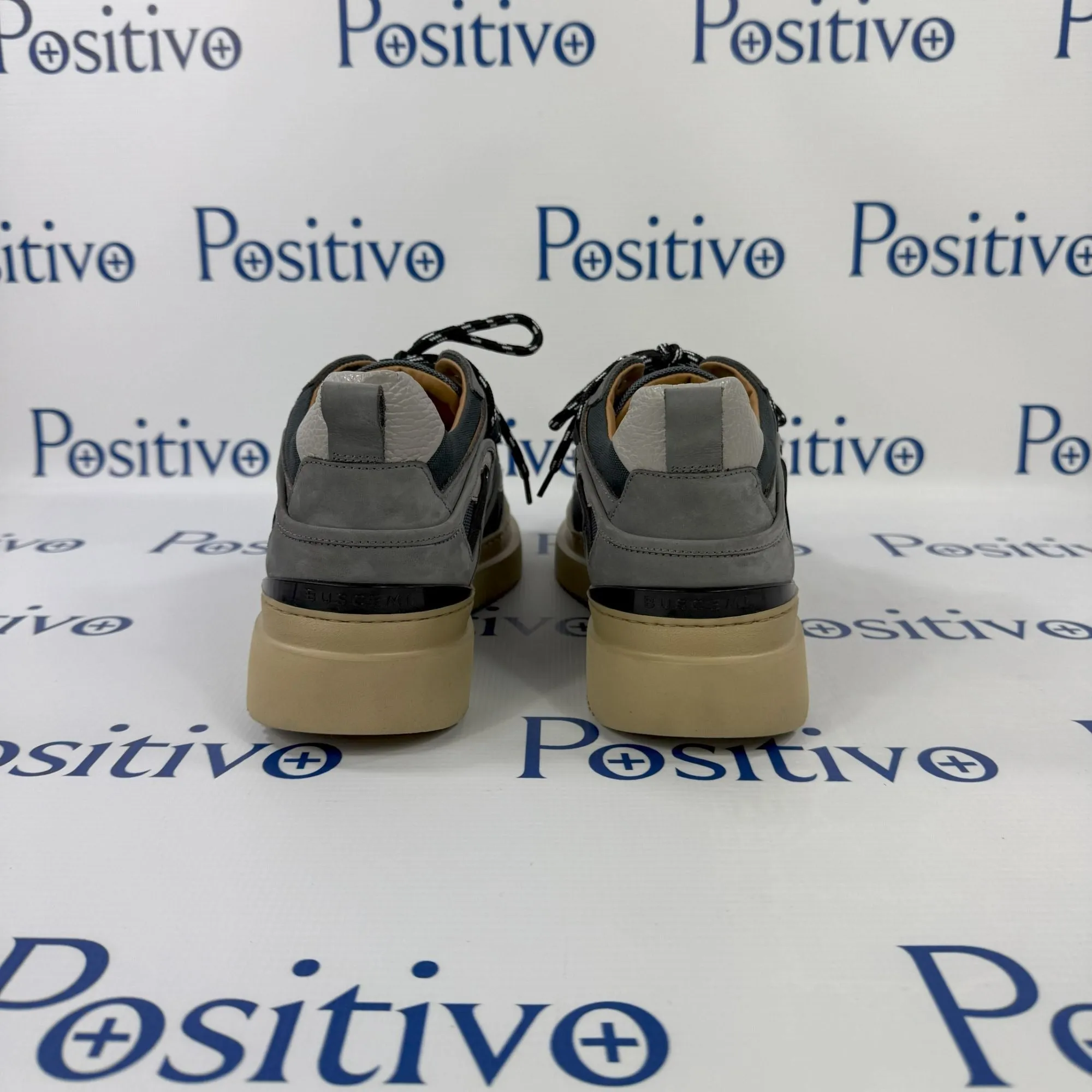 Buscemi Duck Boot MIx Nabuk Alce Grey Leather Sneakers