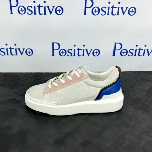 Buscemi Womens Ninna White Trio Leather Sneakers