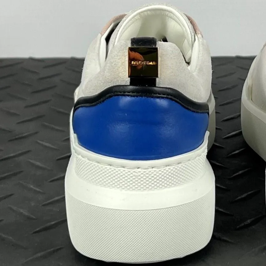 Buscemi Womens Ninna White Trio Leather Sneakers