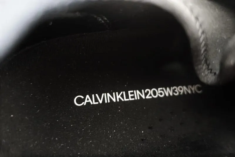 Calvin Klein 205W39NYC Carla Sneakers Black & White Suede & Leather Size 7