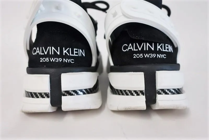 Calvin Klein 205W39NYC Carla Sneakers Black & White Suede & Leather Size 7