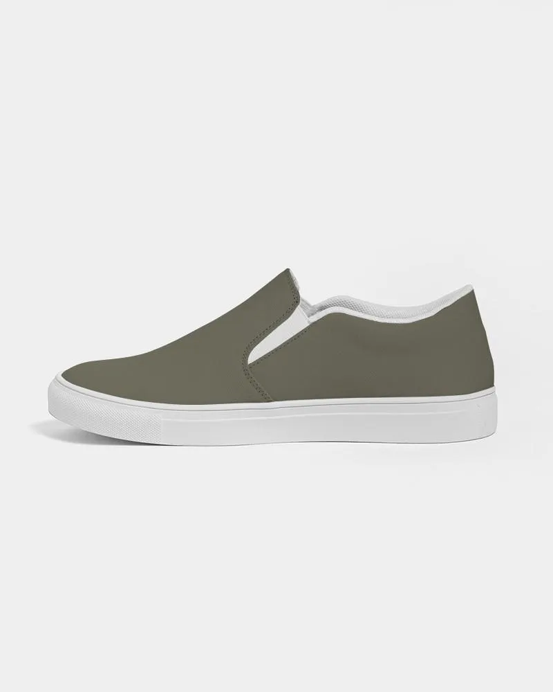 Dark Yellow Slip-On Canvas Sneakers | Men's | Dark Pale Pastel Yellow | C0M0Y30K80