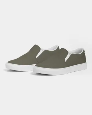 Dark Yellow Slip-On Canvas Sneakers | Men's | Dark Pale Pastel Yellow | C0M0Y30K80