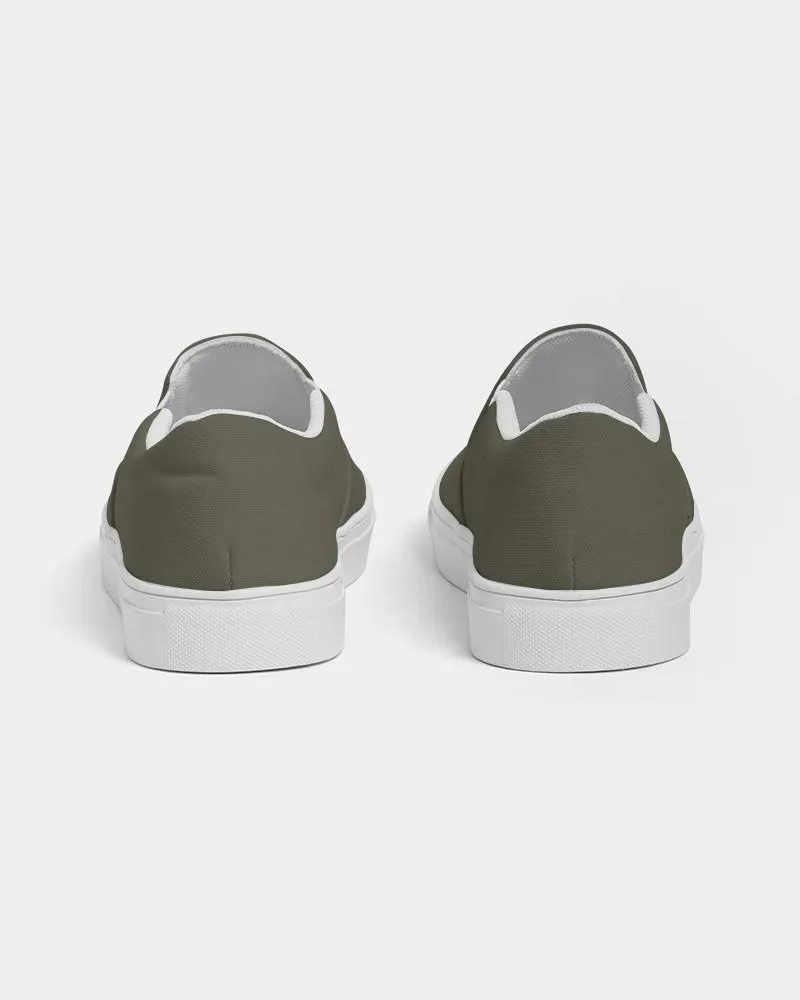 Dark Yellow Slip-On Canvas Sneakers | Men's | Dark Pale Pastel Yellow | C0M0Y30K80