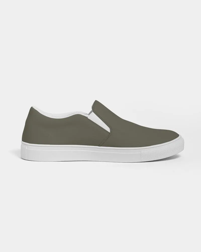 Dark Yellow Slip-On Canvas Sneakers | Men's | Dark Pale Pastel Yellow | C0M0Y30K80