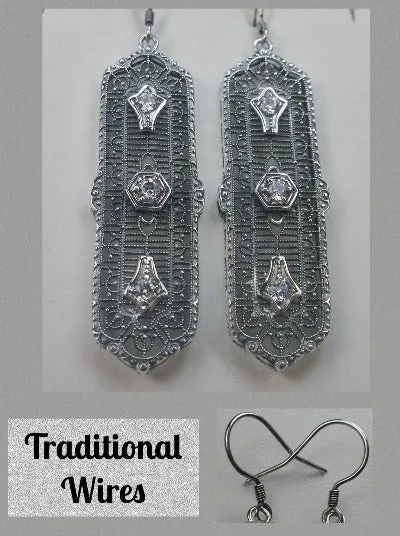 E197, 3 King Earrings, Stylish Edwardian Jewelry Design#E197