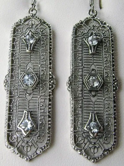 E197, 3 King Earrings, Stylish Edwardian Jewelry Design#E197