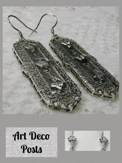E197, 3 King Earrings, Stylish Edwardian Jewelry Design#E197