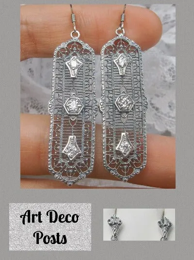 E197, 3 King Earrings, Stylish Edwardian Jewelry Design#E197