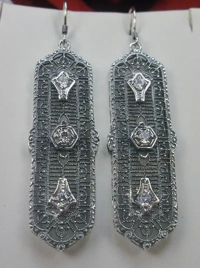 E197, 3 King Earrings, Stylish Edwardian Jewelry Design#E197