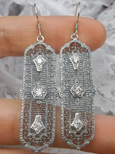 E197, 3 King Earrings, Stylish Edwardian Jewelry Design#E197