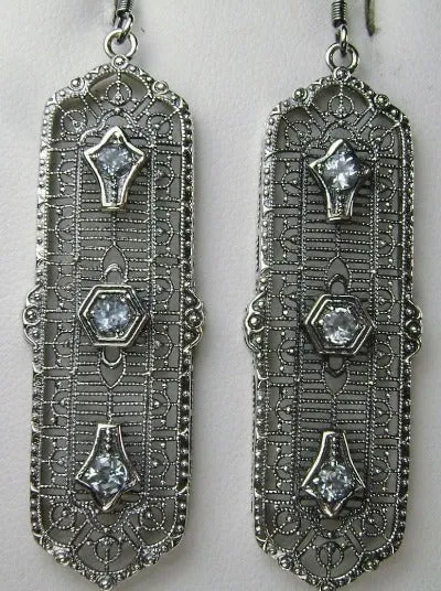 E197, 3 King Earrings, Stylish Edwardian Jewelry Design#E197