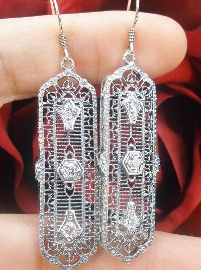 E197, 3 King Earrings, Stylish Edwardian Jewelry Design#E197