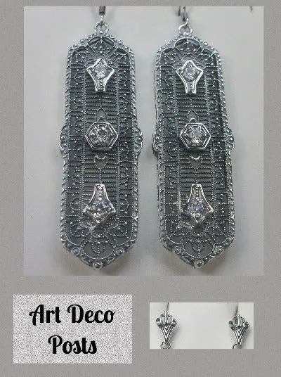 E197, 3 King Earrings, Stylish Edwardian Jewelry Design#E197