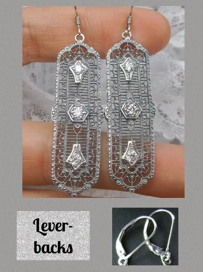 E197, 3 King Earrings, Stylish Edwardian Jewelry Design#E197