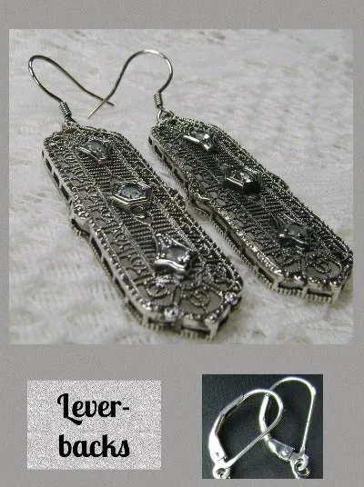 E197, 3 King Earrings, Stylish Edwardian Jewelry Design#E197
